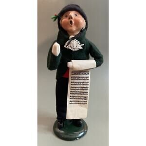 Vintage Byers Choice Ltd 1988 Caroler Sheet Music Green Singing Made USA